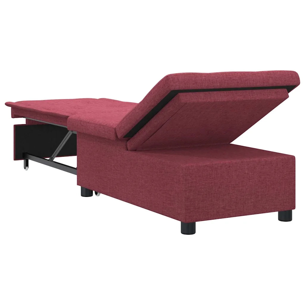 Divano Letto Estraibile Rosso Vino 194 x 50 x 82 cm Tessuto 42008585