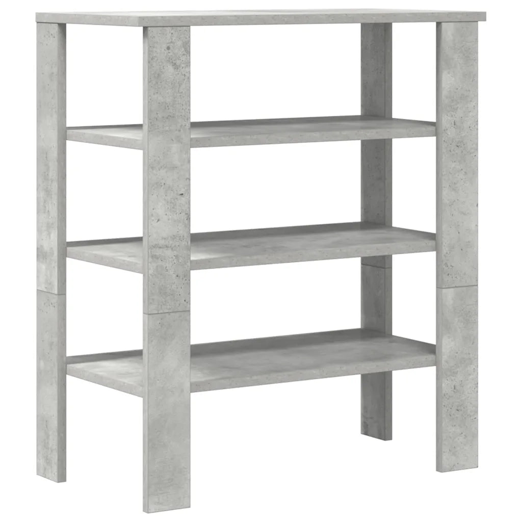 Scarpiera-Scaffale per scarpe Grigio Cemento 61x32x70 cm in Legno Multistrato