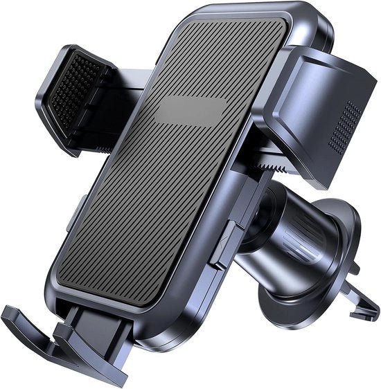 Sostegno per smartphone per auto - Orecchione di ventilazione - Supporto regolabile e rotativo - Compatibile con iPhone e Android - Funzione di libero campo per chiamate e navigazione - Presa anti-slip - Design compatto - Ideale per