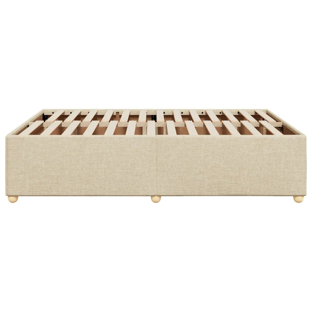 Giroletto senza Materasso Crema 160x200 cm in Tessuto