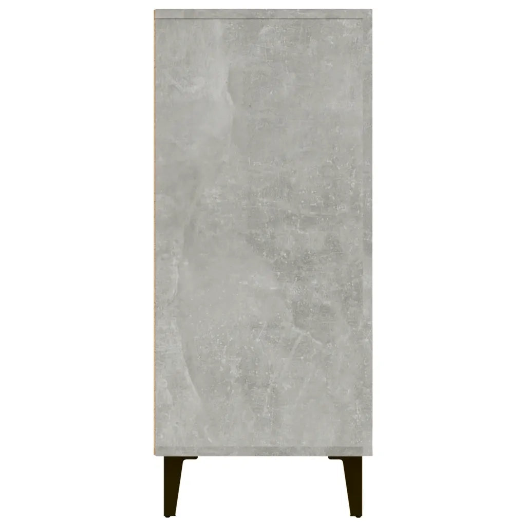 Credenza | Madia | Buffet da pranzo | Armadio da pranzo Grigio Cemento 90x34x80 cm in Legno Multistrato