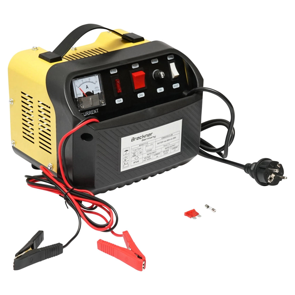 Caricabatterie per auto 12/24V 5A 230V/140W per batterie 20-90Ah Breckner Germany