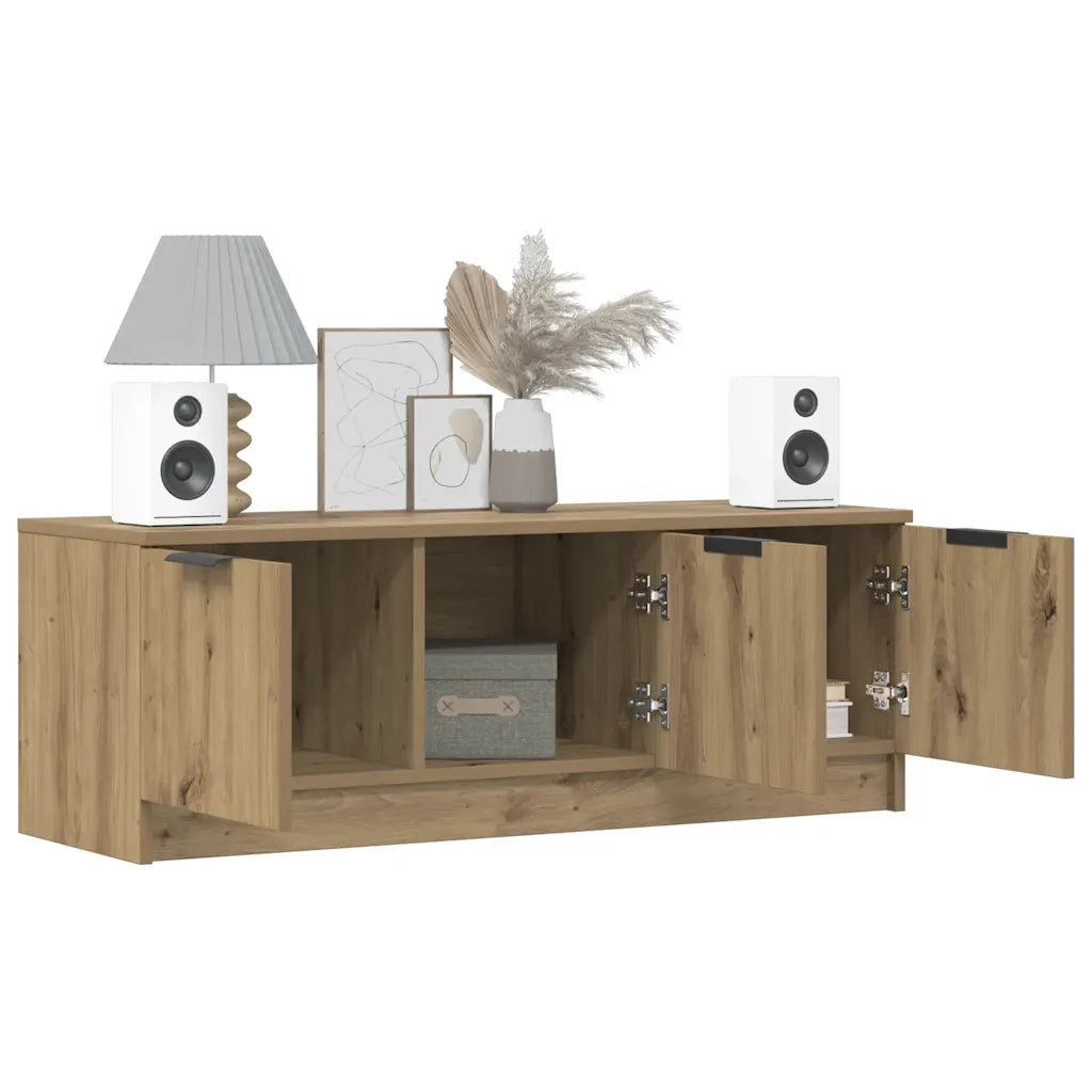 Mobile TV Marrone Artigianale 102x35x36,5 cm Legno Multistrato 856948