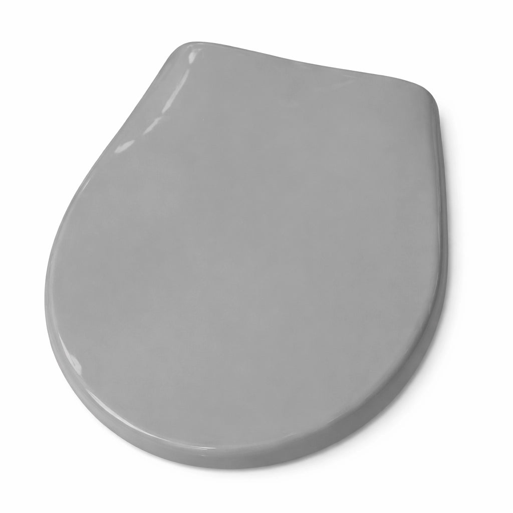 Copri Water Universale Sedile WC in PP Grigio 1200gr Cerniere Regolabili forma D