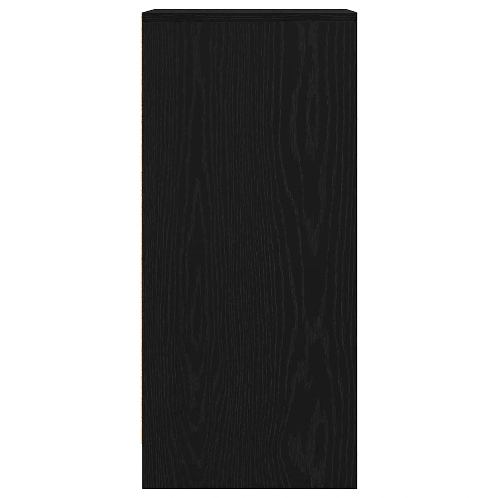 Credenza-Buffet-Armadio da cucina Rovere Nero 29,5x34x76 cm in Legno Multistrato 671984