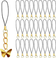 Sostegni chiavi per telefono - maniglia semplice - anelli per cintura delle chiavi - cavo di arresto - kit di autoaiuto - 6cm Metallo - 100 pezzi