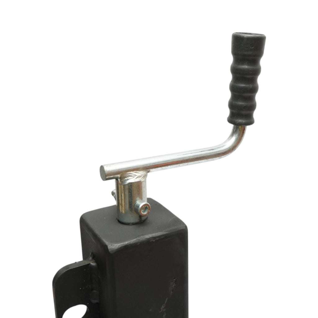 Piede di supporto per rimorchio regolabile con manovella, 58 cm, fissaggio laterale, carico massimo 4000 kg