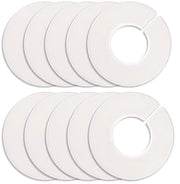 Scegli 10 pezzi di distributore di capi d'abbigliamento - Hangerscheider rotondi - Distributori di capi d'abbigliamento - Hangers per armadio - Materiale: plastica - Bianco - Duraturo - Hangerscheider per capi d'abbigliamento
