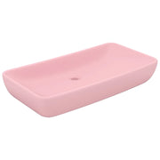 Lavabo da appoggio rettangolare di lusso lavabo da bagno lavabo per sala trucco 71 x 38 cm ceramica rosa opaca 02_0002697