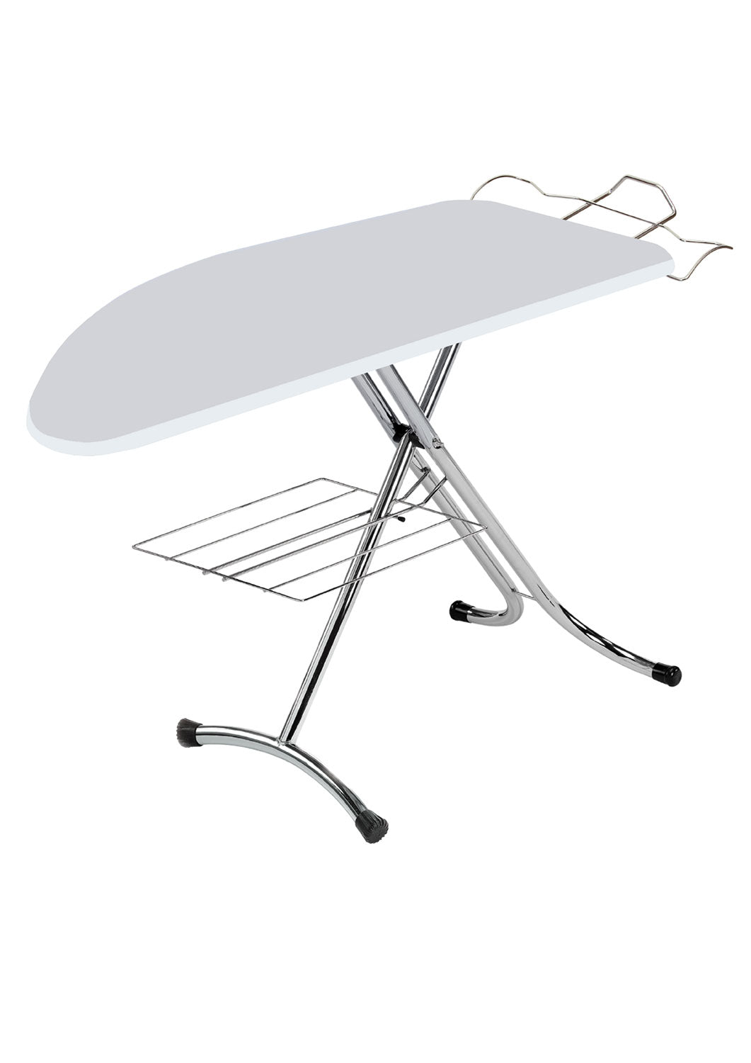 Asse da Stiro Confort Profi 125x48 cm con Supporto per Caldaia Estraibile e Ripiano In Acciaio