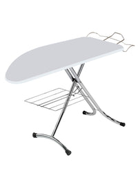 Asse da Stiro Confort Profi 125x48 cm con Supporto per Caldaia Estraibile e Ripiano In Acciaio