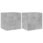 Mobile TV multimediale da parete mensola TV credenza mobile TV sala da pranzo soggiorno camera da letto e luci LED 2 pezzi 40,5 x 35 x 40 cm grigio 02_0029130