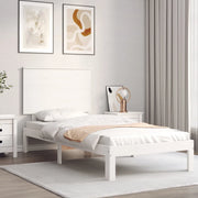 Giroletto senza Materasso Bianco 90x200 cm Legno Massello Pino