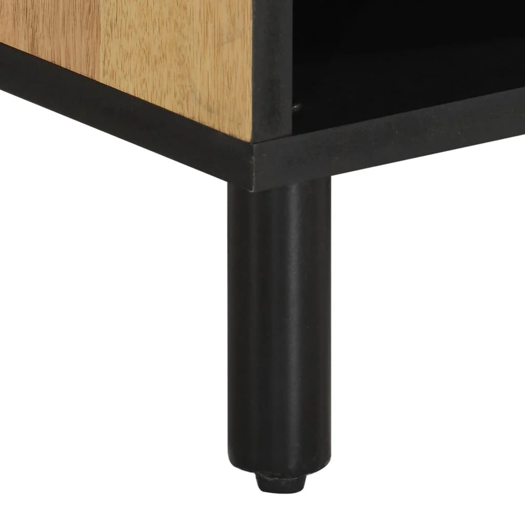 Mobile TV multimediale mensola TV credenza TV sala da pranzo soggiorno camera da letto 80 x 33 x 46 cm legno massello di mango marrone 02_0026247