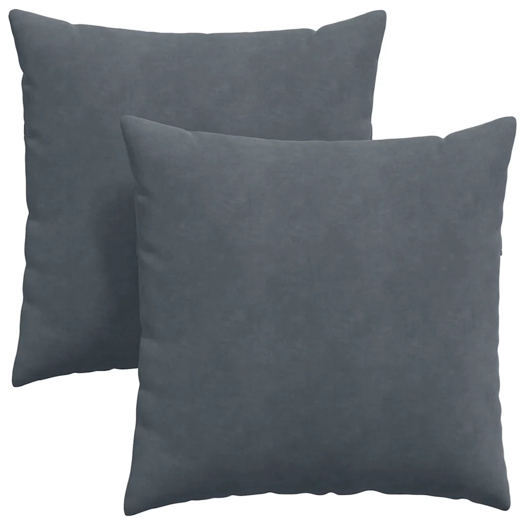 Cuscini da Divano 2 pz | Cuscini per sedie Grigio scuro 60 x 60 cm