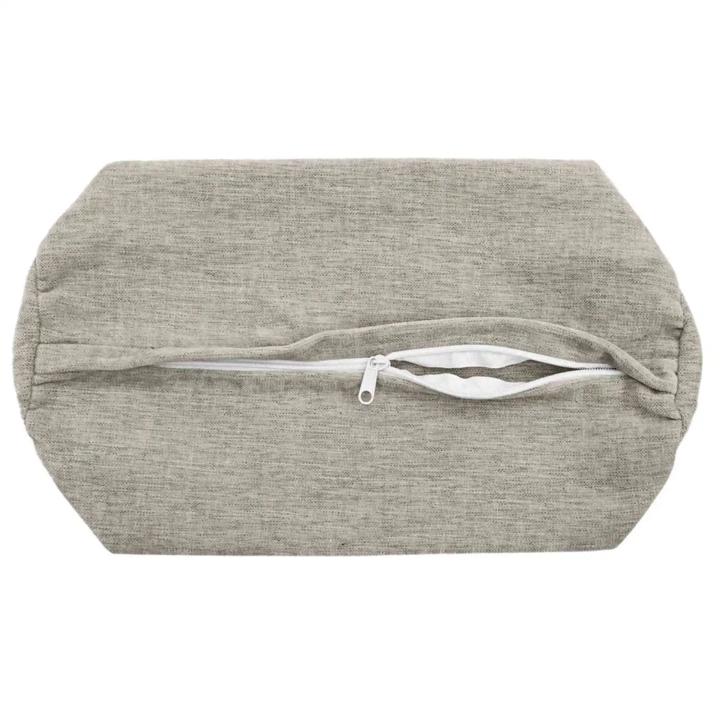Federa 6 pz HEERLEN Grigio Chiaro Ø 15 x 40 cm Tessuto Chenille 923282