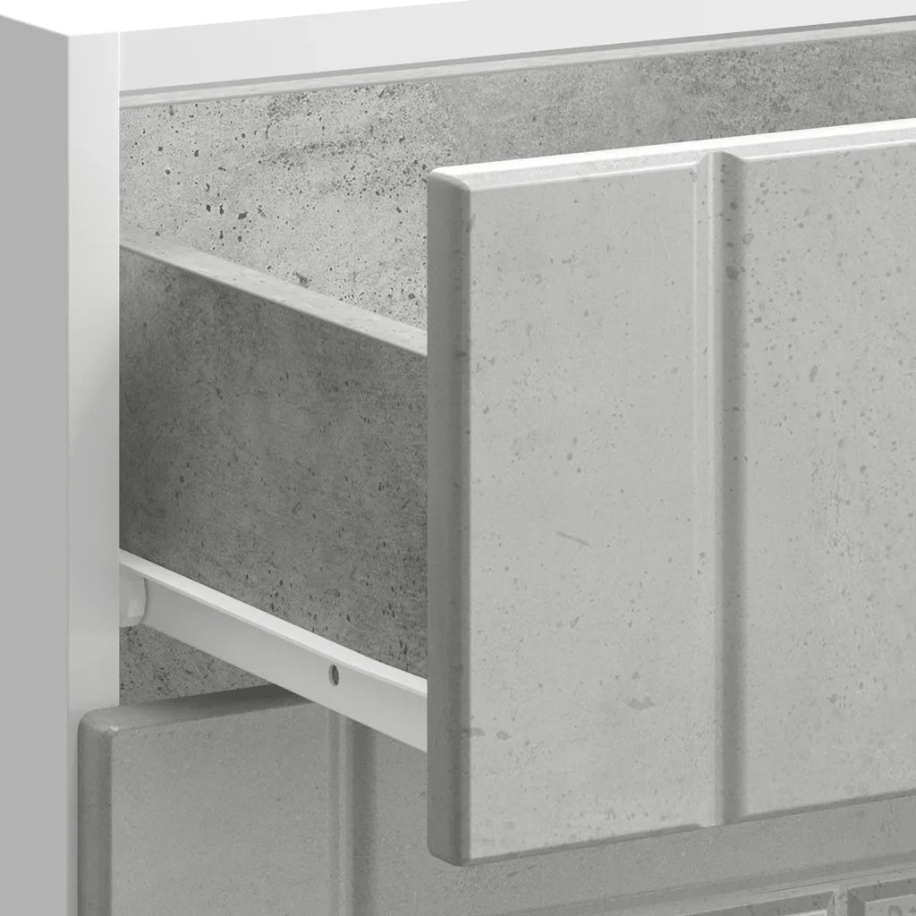 vidaXL Base da Cucina Lucca Grigio Cemento in Legno Multistrato