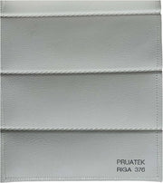 Tessuto FintaPelle Nautica Tappezzeria Alta Qualità "PRUATEK" - Colore RIGA BIANCO 0376 - Morbida e Resistente - Vendita al Metro - H.140