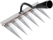 Racchetto per erba - Racchetto per prato - Racchetto da giardino - Livellatore per giardini - Topdressing - Distribuzione sabbia - Giardinaggio - Egalizzazione prato - RVS - Ergonomico