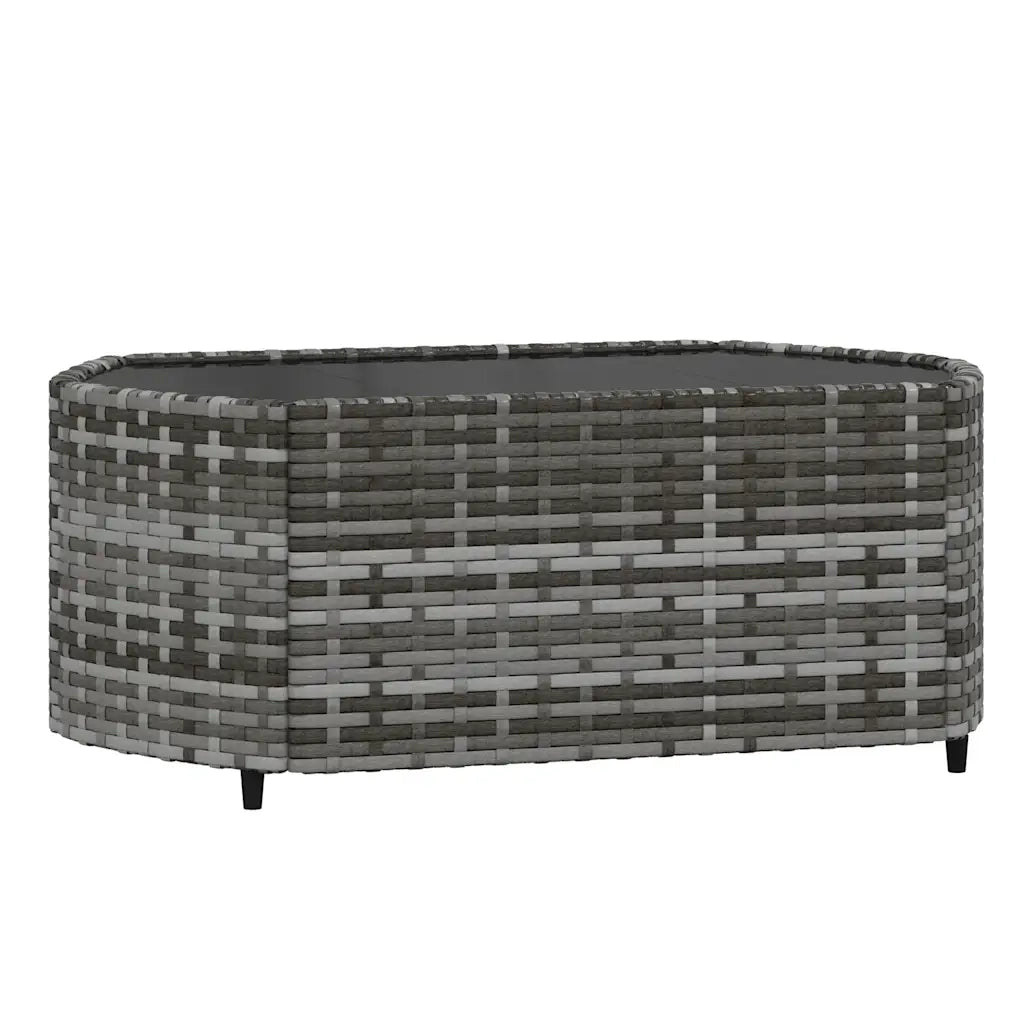Set Divani da Giardino 3 pz con Cuscini in Polyrattan Grigio 319855