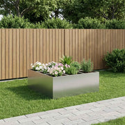 Vaso da giardino Argento 100 x 100 x 20 cm Acciaio zincato 8005741