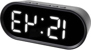 Alarme digitale con illuminazione LED e temperatura interna - durata snooze regolabile - nero - 15 cm x 6.5 cm - pezzo singolo