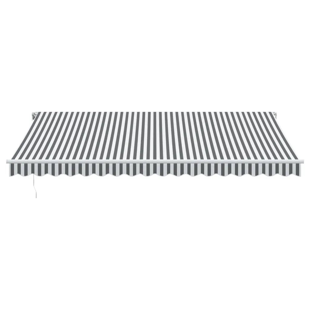 Tenda Retrattile Automatica LED Antracite e Bianco 450x350 cm 3215799