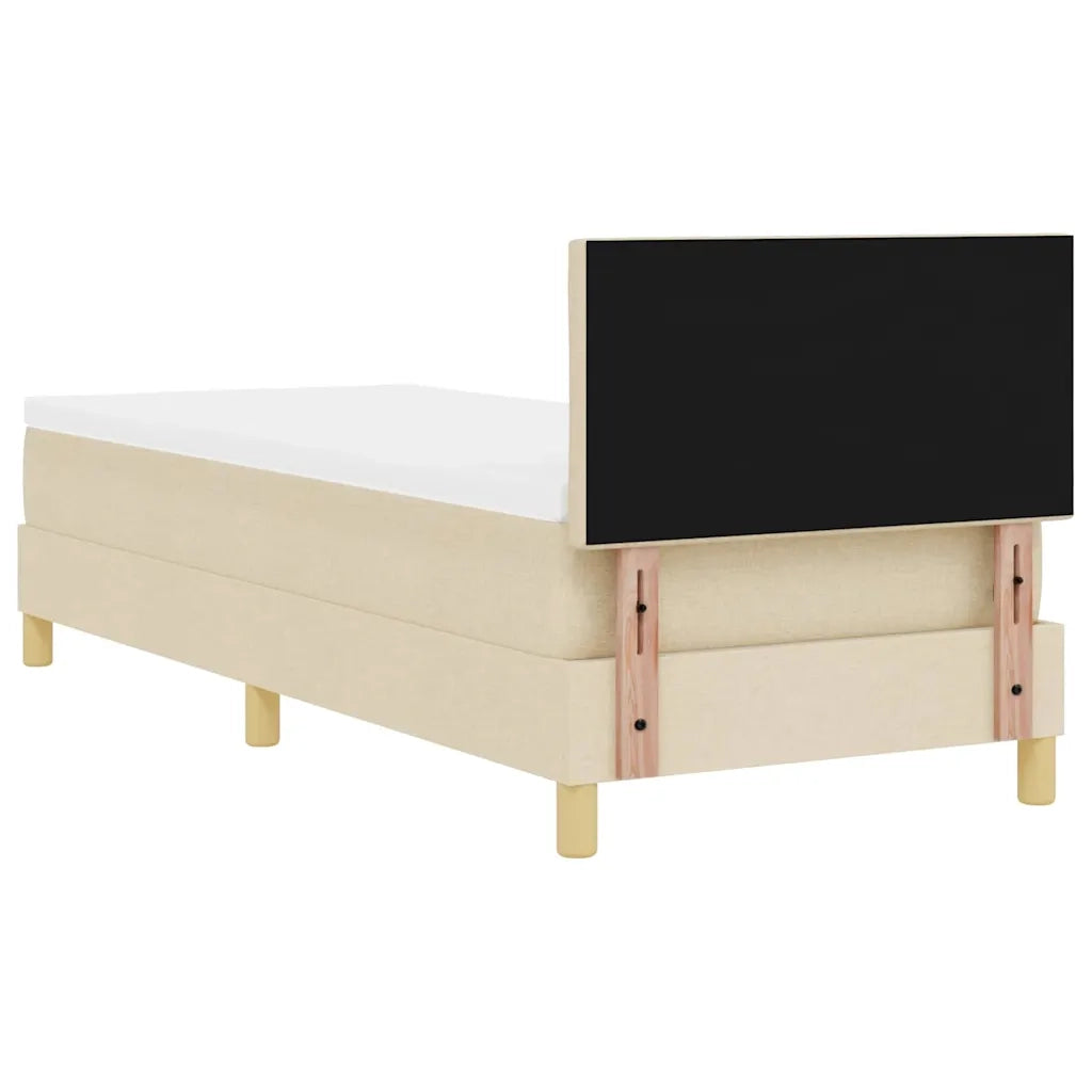 Letto a Sorgente LED con strisce LED Crema 80 x 200 cm Tessuto 3342476