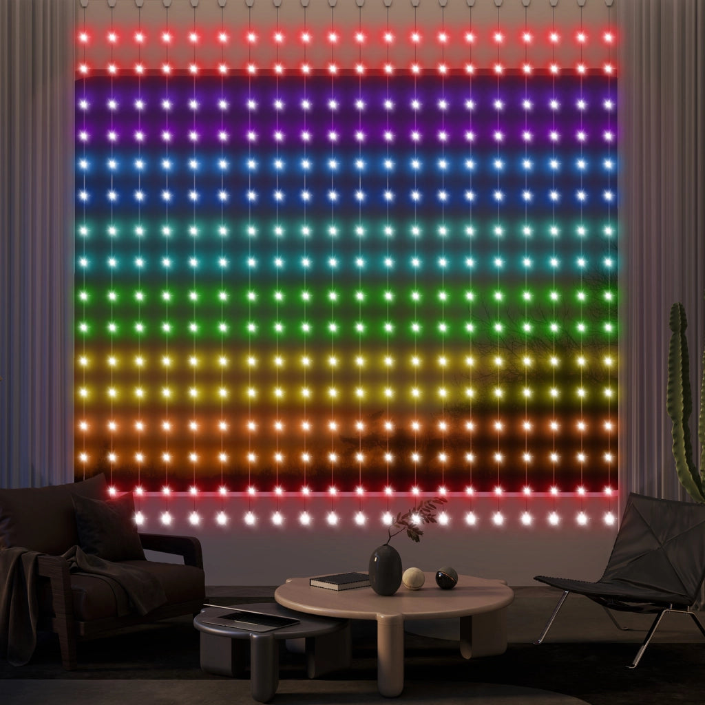 Tenda Luce LED 3x3m Intelligente con App e Telecomando ¨C zephmum ¨C Effetti Colori Personalizzabili