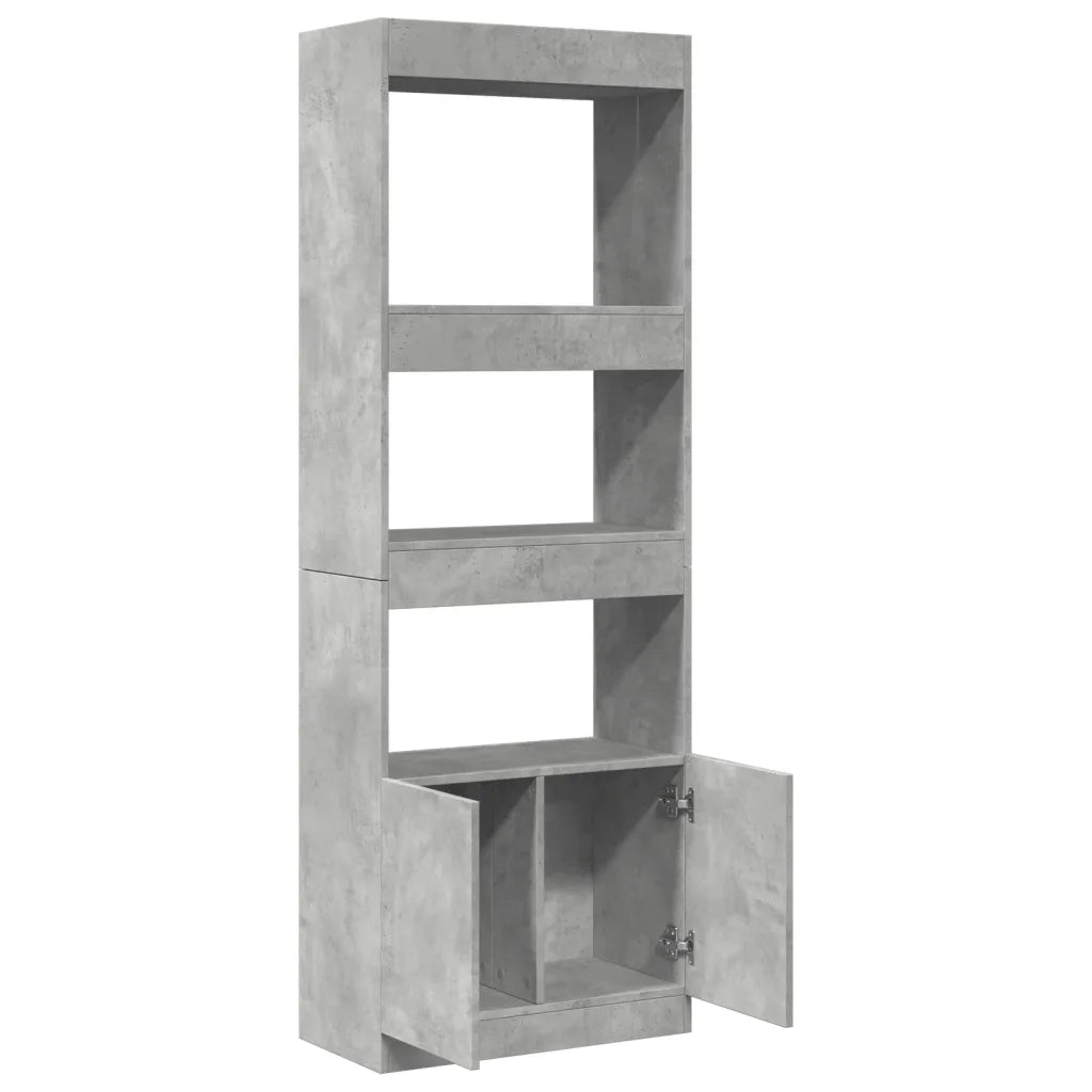 Credenza Grigio Cemento 63x33x180 cm in Truciolato 3309603