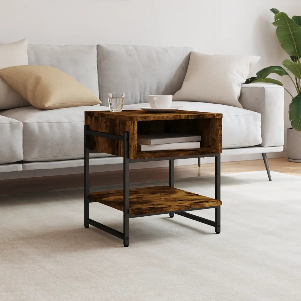Tavolino da Salotto Rovere Fumo 40x40x45 cm Legno Multistratocod mxl 110228