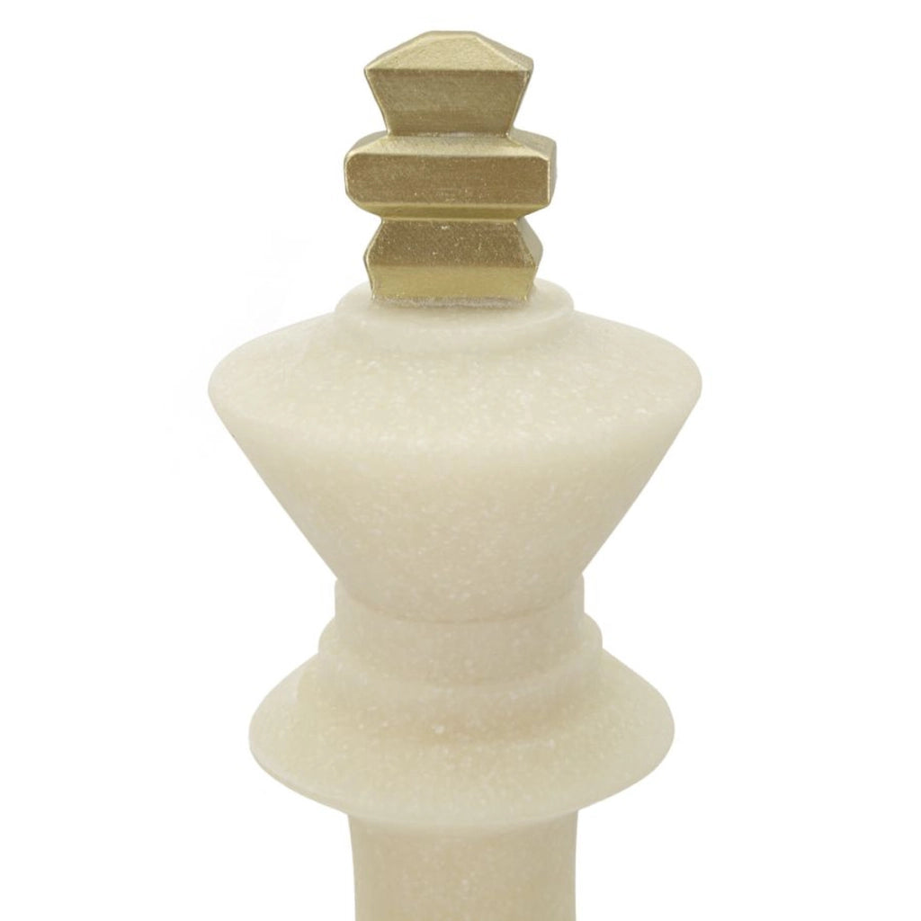 Scultura Scacchi 1, Bianco, Poliresina, 13x13x41 cm