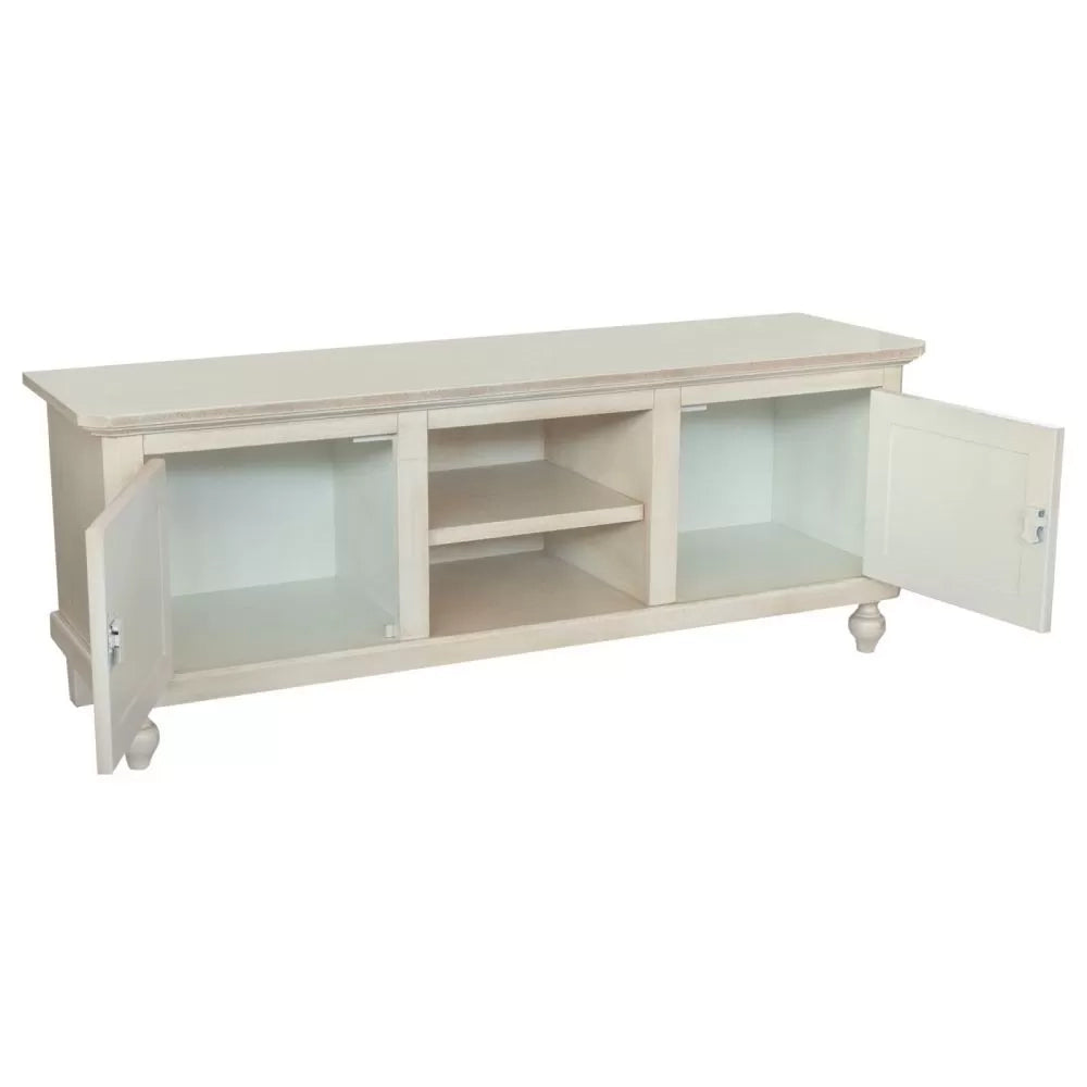 Porta tv in legno arte povera 2 ante shabby bianco invecchiato 150x43x56 - Mobili 2G