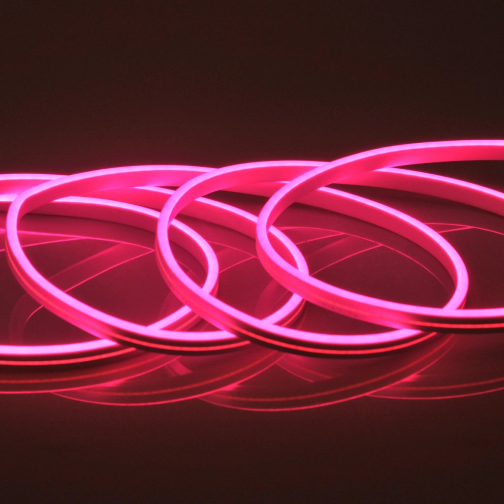 Striscia LED Neon 24V 5m rosa impermeabile IP65 Polux