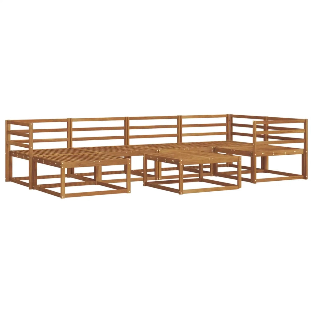 Set di divani da esterno 7 pcs Naturale