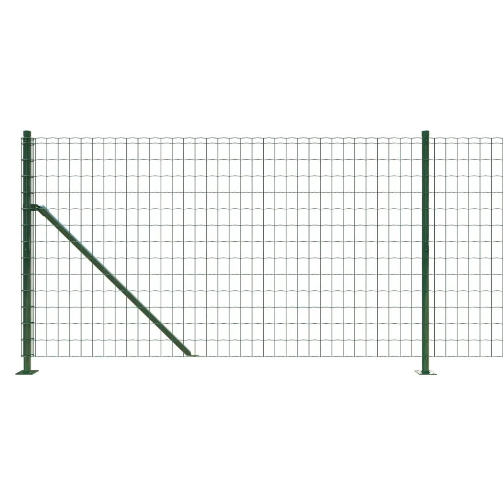 Recinzione Metallica con Flangia Verde 1,1x25 m