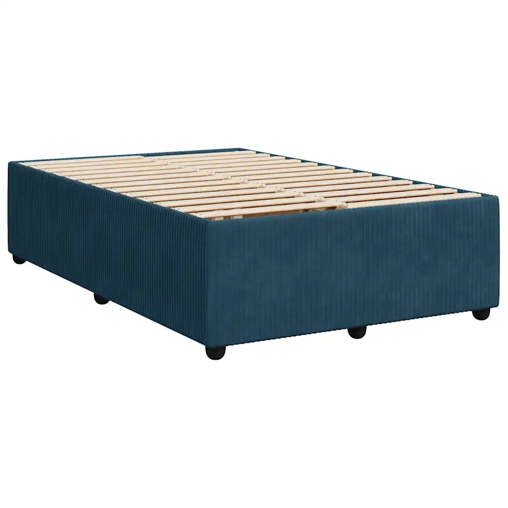 Giroletto a Molle con Materasso Blu 120x200 cm in Velluto 3294608