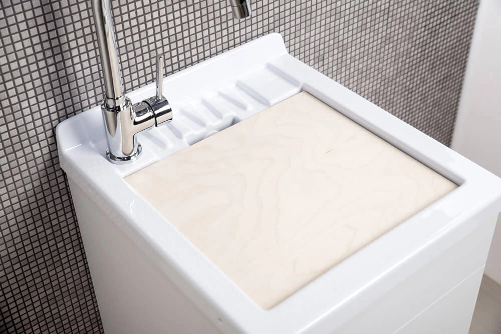 Mobile Lavatoio in ABS 45x60x88 cm 1 Anta Ambrosini Doris Bianco Opaco