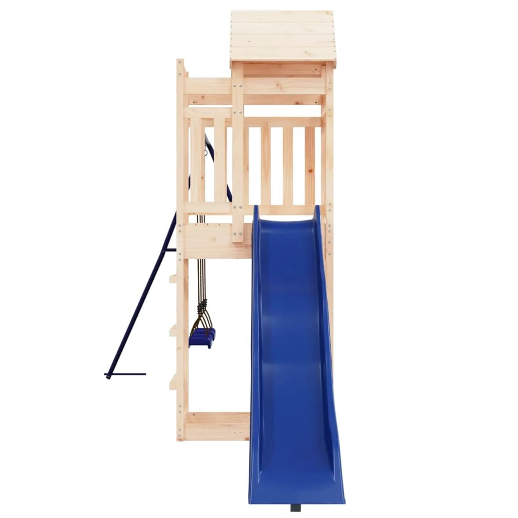 Area giochi all'aperto con altalene scivolo e robuste strutture per arrampicarsi  giochi da giardino 492 x 185 x 238 cm legno di pino massiccio 02_0004748