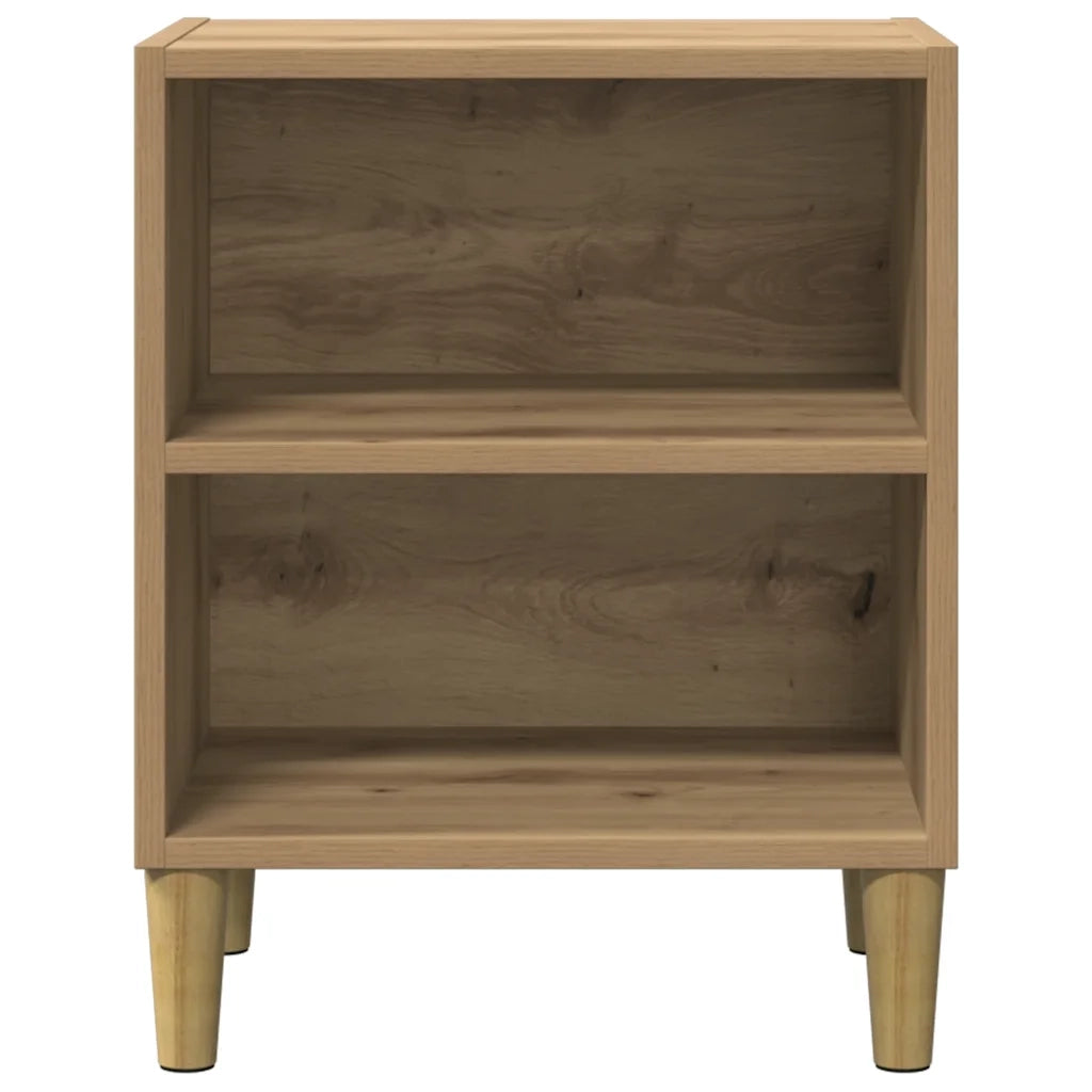 Comodini Rovere Artigianale 2 pz 40x30x50 cm Legno Multistrato 856419
