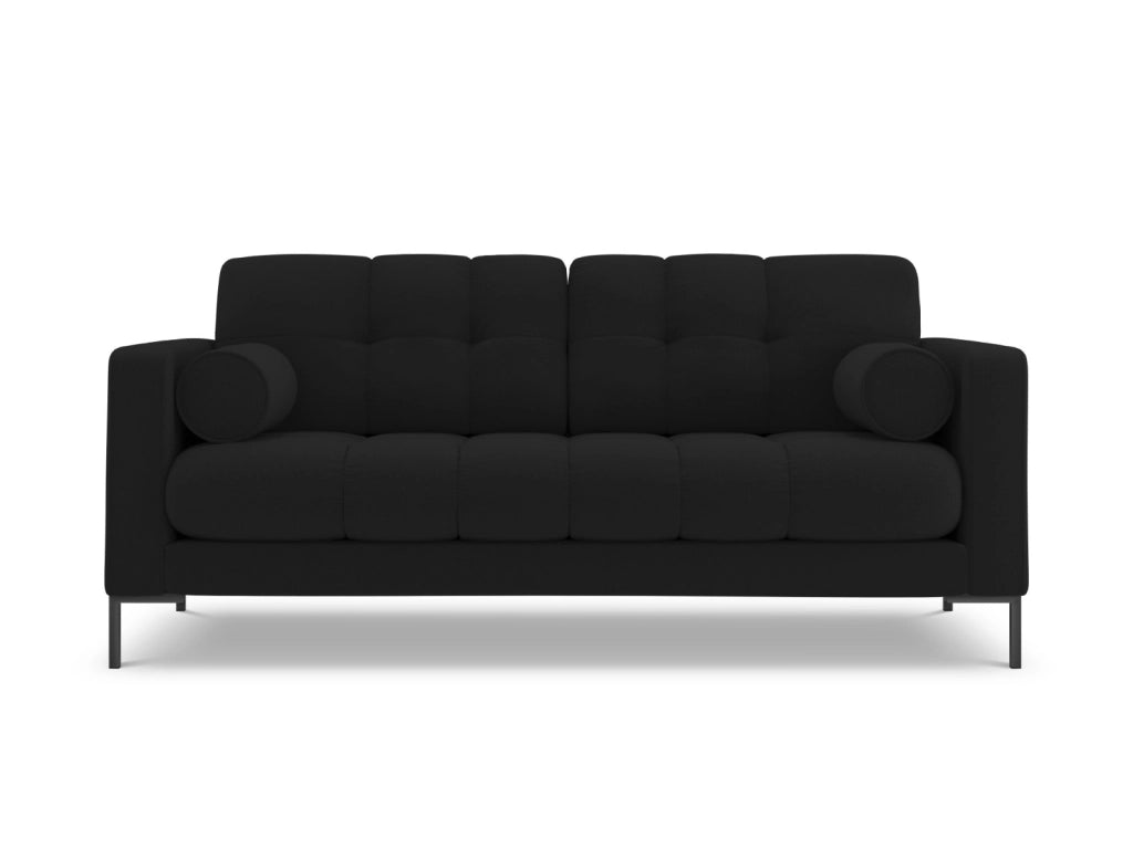 Cosmopolitan Design - Divano "Bali" 3 posti in tessuto strutturato nero 
