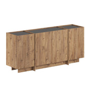 Credenza in legno "Dorma" - 180 x 45 x 80 cm - Pino Atlantico / Antracite