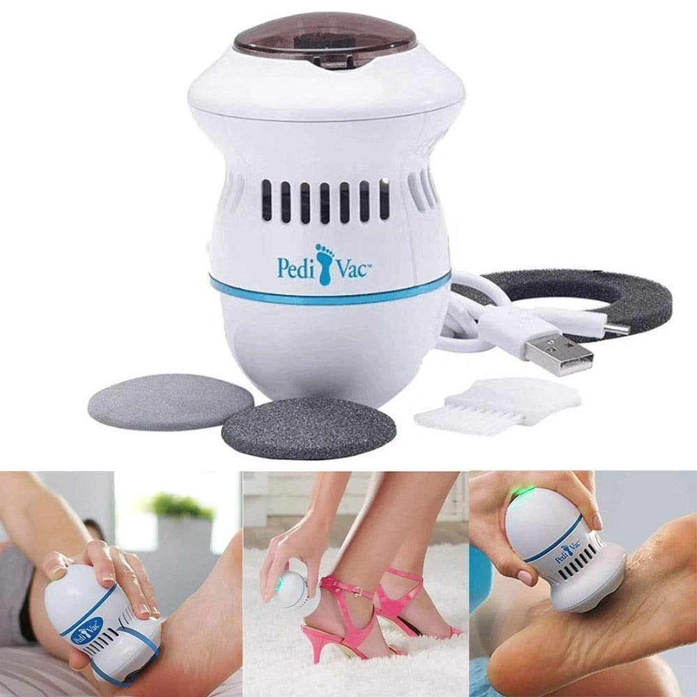 Trade Shop - Strumento Pedicure Elettrico Lima Duroni Aspirapolvere Calli Piedi Esfoliante -
