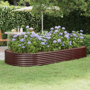 Vaso Giardino Acciaio Verniciato a Polvere 296x140x36cm Marrone cod mxl 66821