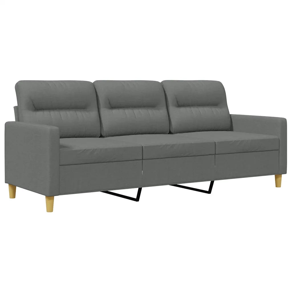 Divano a 3 Posti Grigio Chiaro 180 cm in Tessuto 359244