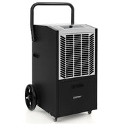 Deumidificatore commerciale da 66L/giorno, Deumidificatore con pompa e tubo di drenaggio timer 24h e 4 ruote Bianco-Condizionatori aria