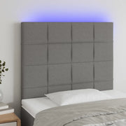Testiera a LED-Testata con LED Grigio Scuro 80x5x118/128 cm in Tessuto 259791