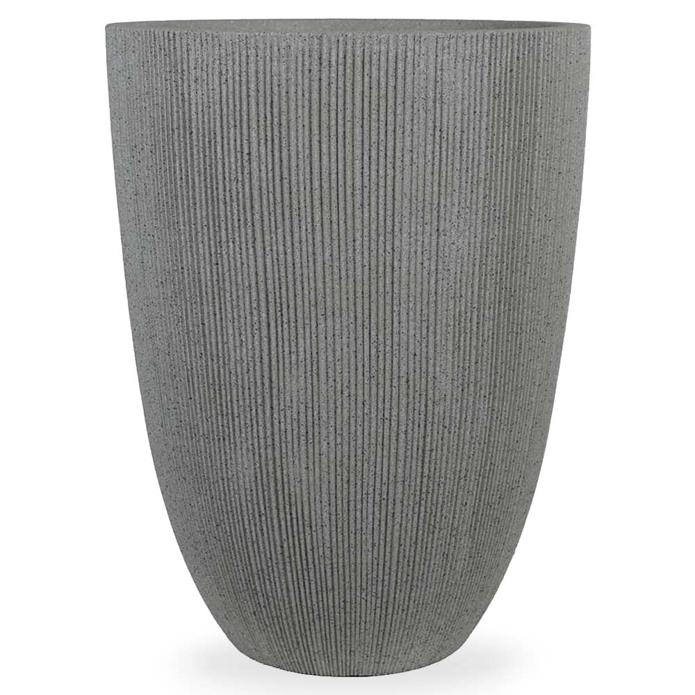 Vaso in plastica HDPE poliresina alta densità per piante Conico Grigio h 57,5