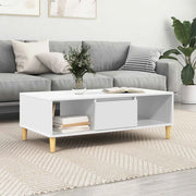 Tavolino da Salotto-Tavolino da soggiorno-Tavolo Bianco 102 x 55 x 35 cm