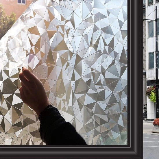 Foglia di protezione per finestre, ondeggiante, invisibile, senza colla, decorativa, buona protezione della privacy per la doccia, cabina doccia e porte, camerino, 105 x 400 cm